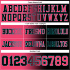 Custom Black Neon Pink-Teal Authentic Gradient Fashion Football Jersey