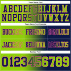 Custom Navy Neon Green-Pink Authentic Gradient Fashion Football Jersey