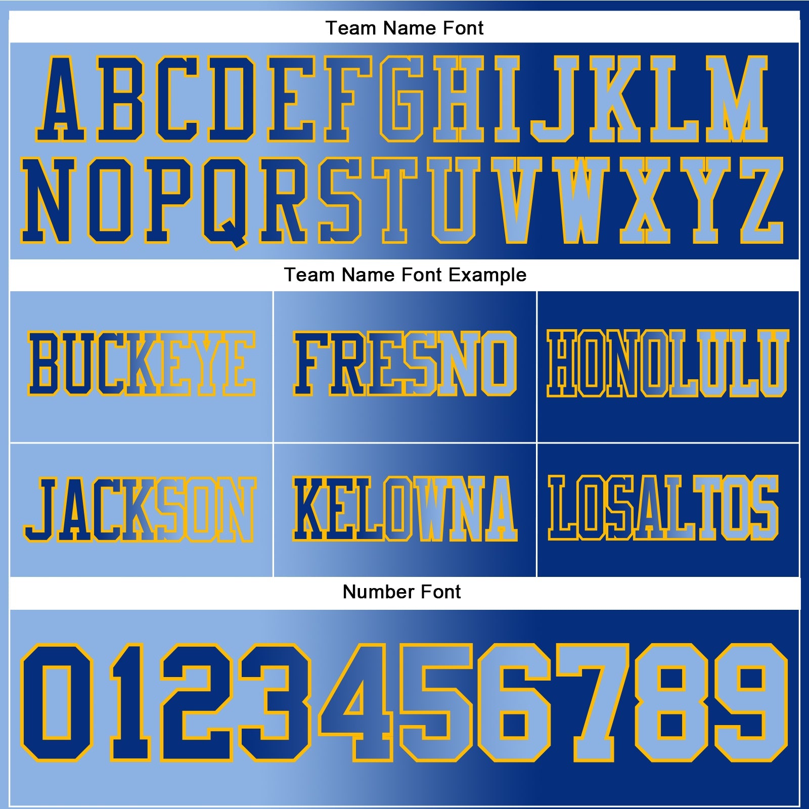 Custom Royal Light Blue-Gold Authentic Gradient Fashion Football Jersey