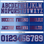 Custom Royal Light Blue-Red Authentic Gradient Fashion Football Jersey