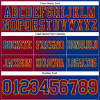 Custom Royal Maroon-Gold Authentic Gradient Fashion Football Jersey