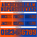 Custom Thunder Blue Orange-Black Authentic Gradient Fashion Football Jersey