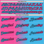 Custom Sky Blue Pink-Black Gradient Fashion Performance T-Shirt