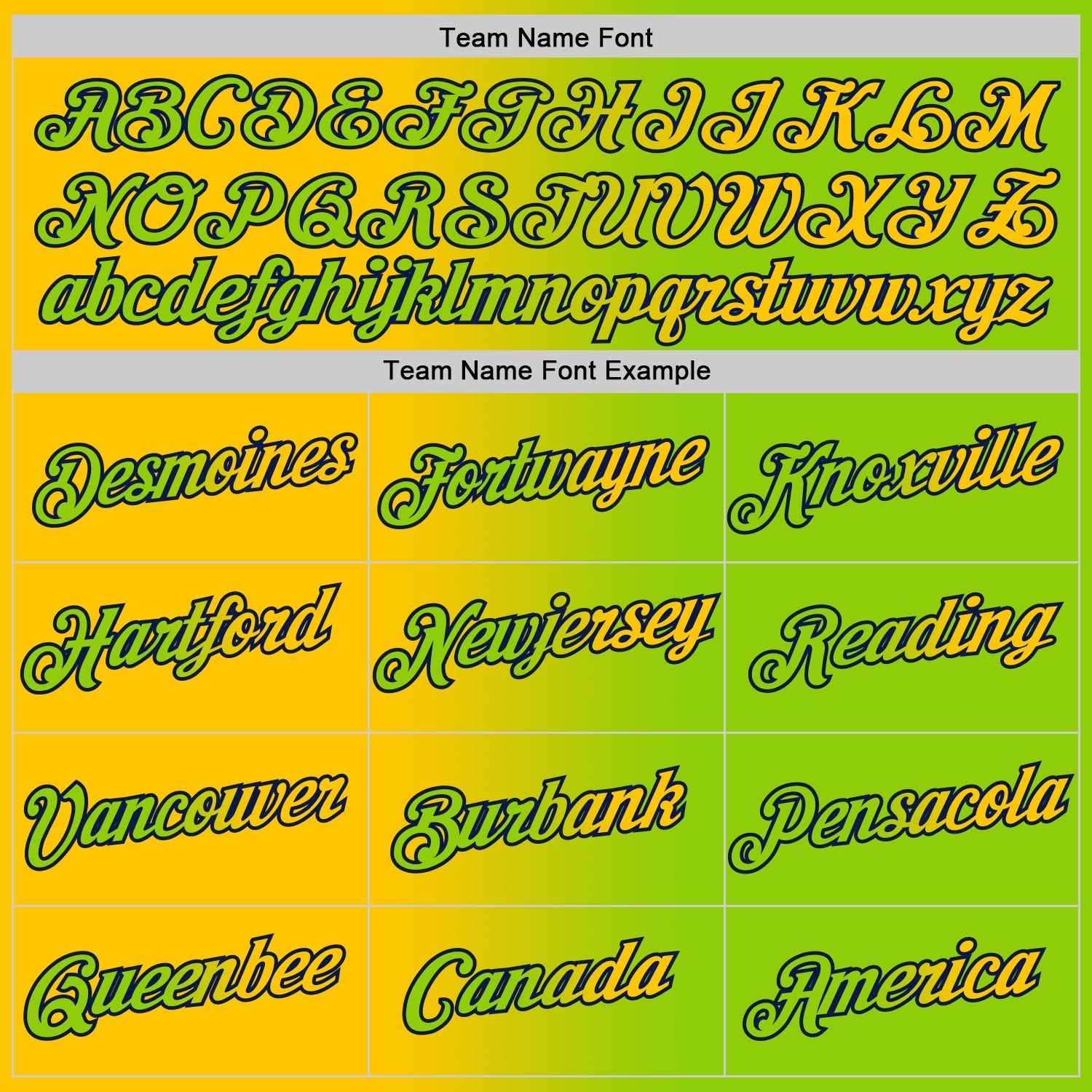 Custom Neon Green Yellow-Navy Gradient Fashion Performance T-Shirt