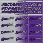 Custom Purple Gray-Black Gradient Fashion Performance T-Shirt