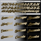 Custom Black Gray-Old Gold Gradient Fashion Performance T-Shirt