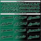 Custom Black Kelly Green-White Gradient Fashion Performance T-Shirt