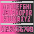 Custom Black Pink-White Gradient Fashion Performance T-Shirt