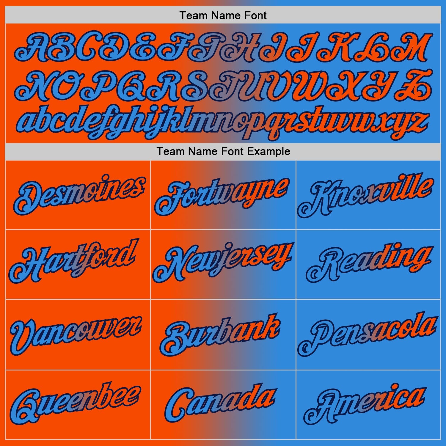 Custom Powder Blue Orange-Navy Gradient Fashion Performance T-Shirt