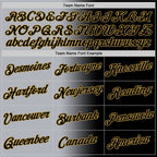 Custom Black Gray-Old Gold Gradient Fashion Performance T-Shirt
