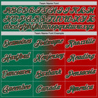 Custom Red Kelly Green-White Gradient Fashion Performance T-Shirt