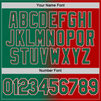 Custom Red Kelly Green-White Gradient Fashion Performance T-Shirt