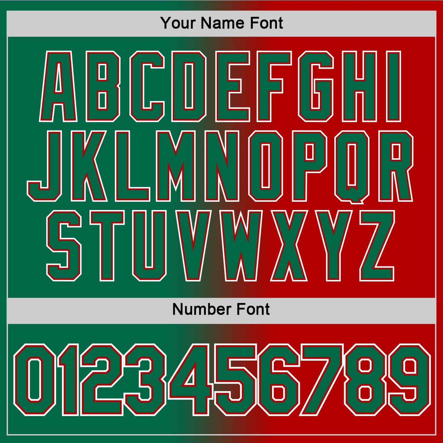 Custom Red Kelly Green-White Gradient Fashion Performance T-Shirt