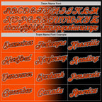 Custom Black Orange-White Gradient Fashion Performance T-Shirt