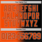 Custom Black Orange-White Gradient Fashion Performance T-Shirt