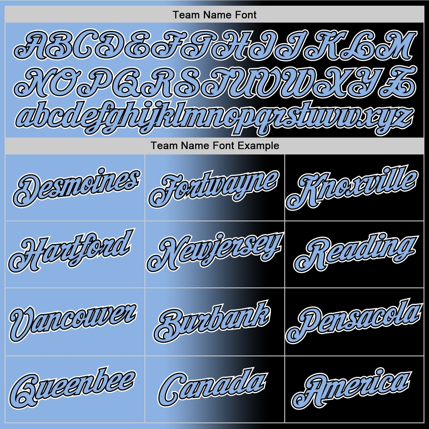 Custom Black Light Blue-White Gradient Fashion Performance T-Shirt