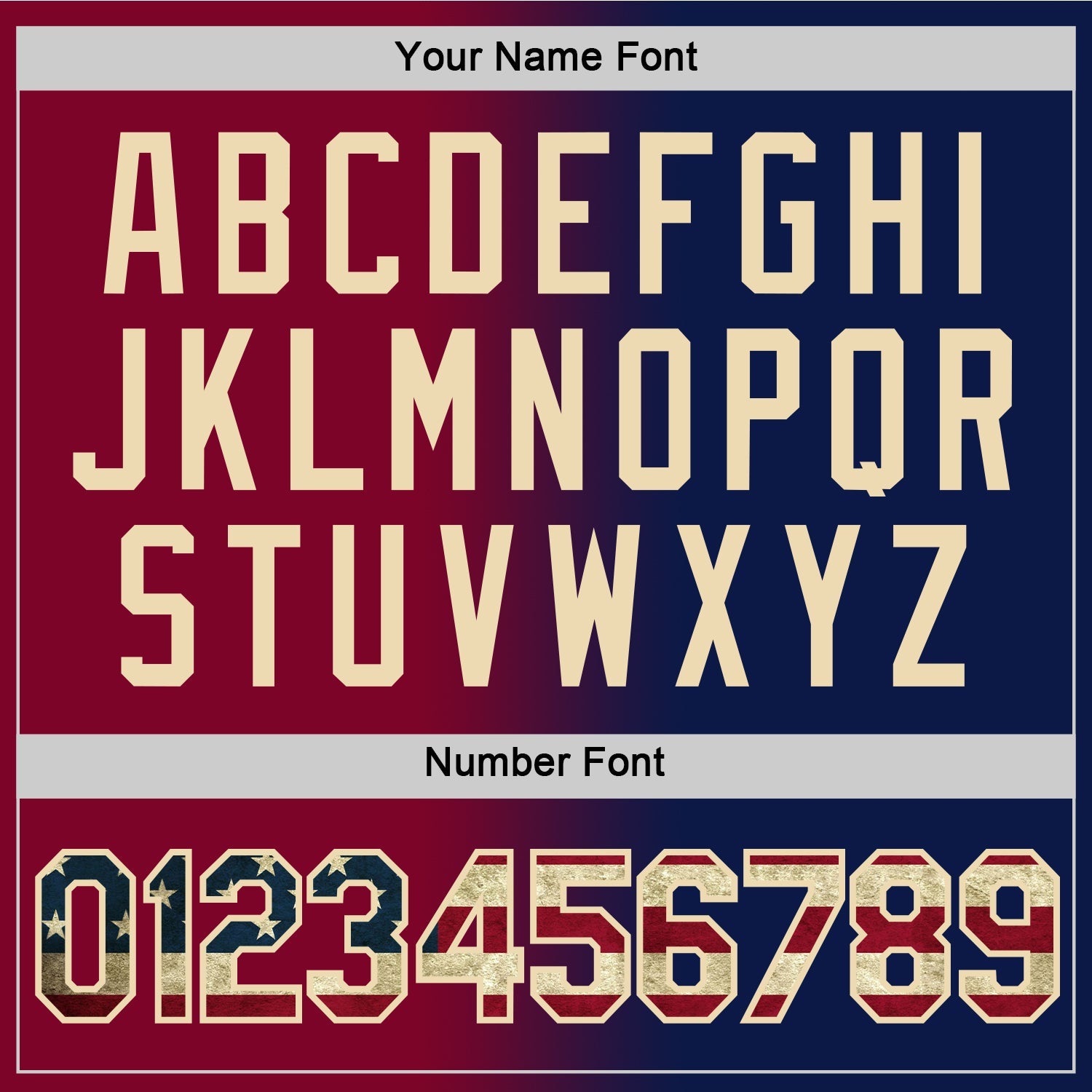 Custom Navy Vintage USA Flag Maroon-Cream Gradient Fashion Performance T-Shirt