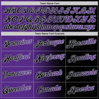Custom Black Purple-Gray Gradient Fashion Performance T-Shirt