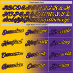 Custom Purple Yellow-Black Gradient Fashion Performance T-Shirt