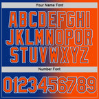 Custom Royal Orange-White Gradient Fashion Performance T-Shirt