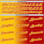 Custom Red Yellow-White Gradient Fashion Performance T-Shirt