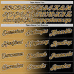 Custom Black Old Gold-White Gradient Fashion Performance T-Shirt