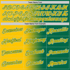 Custom Kelly Green Yellow-White Gradient Fashion Performance T-Shirt