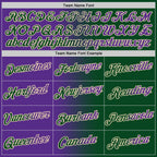 Custom Green Purple-Cream Gradient Fashion Performance T-Shirt