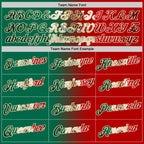 Custom Red Vintage Mexican Flag Kelly Green-City Cream Gradient Fashion Performance T-Shirt