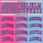 Custom Light Blue Pink-Black Authentic Gradient Fashion Basketball Jersey