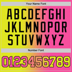 Custom Neon Yellow Pink-Black Authentic Gradient Fashion Basketball Jersey