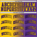 Custom Purple Yellow-Black Authentic Gradient Fashion Basketball Jersey
