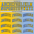 Custom Light Blue Yellow-Navy Authentic Gradient Fashion Basketball Jersey