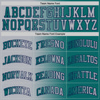Custom Teal Gray-Navy Authentic Gradient Fashion Basketball Jersey