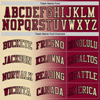 Custom Maroon Cream-Black Authentic Gradient Fashion Basketball Jersey