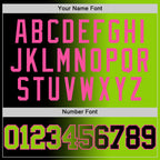 Custom Black Neon Green-Pink Authentic Gradient Fashion Basketball Jersey