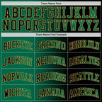 Custom Black Kelly Green-Old Gold Authentic Gradient Fashion Basketball Jersey
