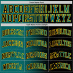 Custom Black Teal-Gold Authentic Gradient Fashion Basketball Jersey