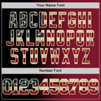 Custom Black Vintage USA Flag Crimson-Cream Authentic Gradient Fashion Basketball Jersey