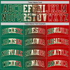 Custom Red Vintage Mexican Flag Kelly Green-Cream Authentic Gradient Fashion Basketball Jersey