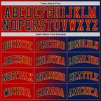 Custom Navy Red-Old Gold Authentic Gradient Fashion Basketball Jersey