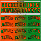 Custom Grass Green Orange-Black Authentic Gradient Fashion Basketball Jersey