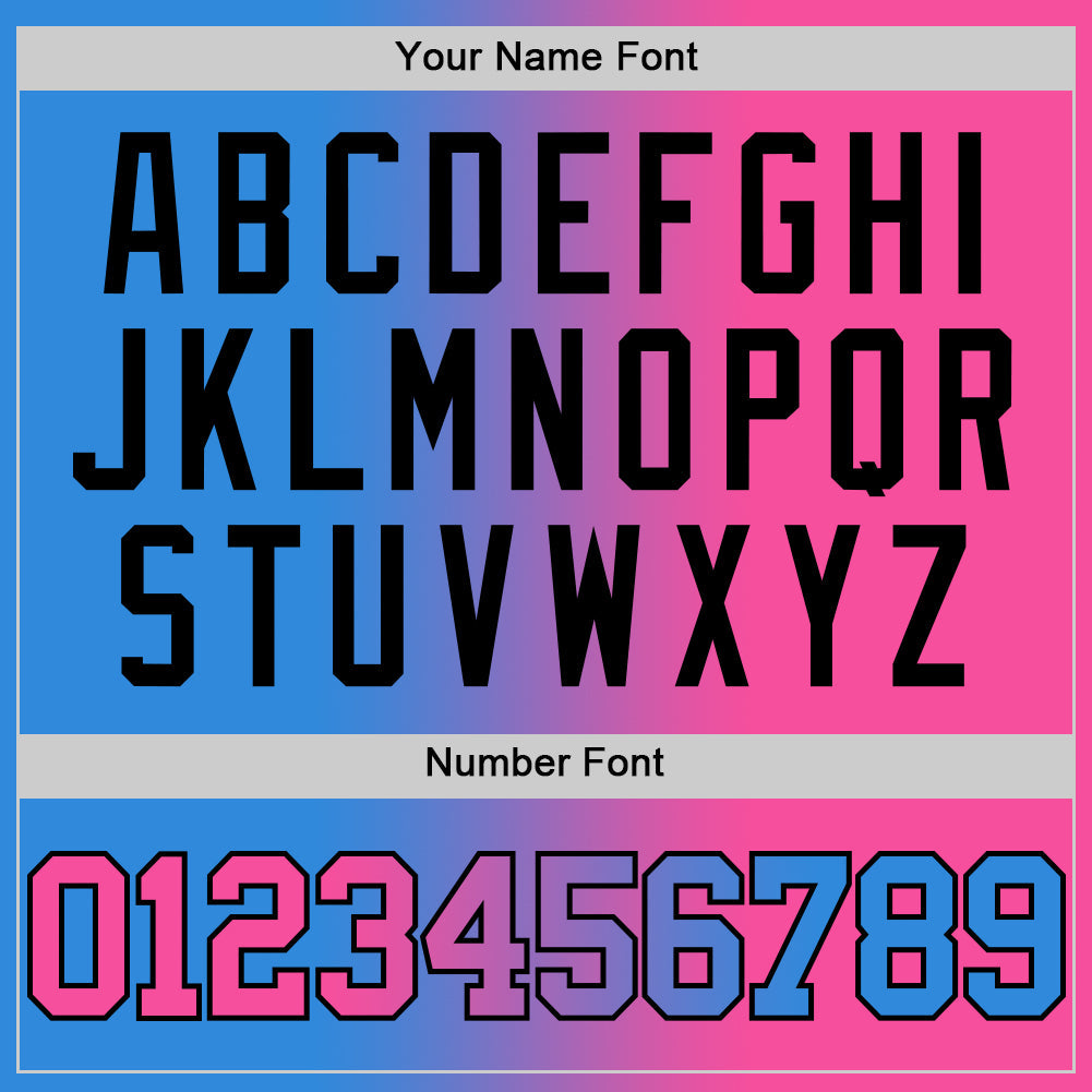 Custom Powder Blue Pink-Black Authentic Gradient Fashion Basketball Jersey