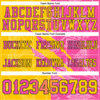 Custom Yellow Pink-Black Authentic Gradient Fashion Scratch Football Jersey