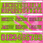 Custom Neon Green Pink-Black Authentic Gradient Fashion Scratch Football Jersey