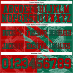 Custom Red Kelly Green-Black Authentic Gradient Fashion Scratch Football Jersey