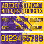 Custom Purple Yellow-Black Authentic Gradient Fashion Scratch Football Jersey