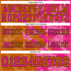 Custom Texas Orange Hot Pink-Black Authentic Gradient Fashion Scratch Football Jersey