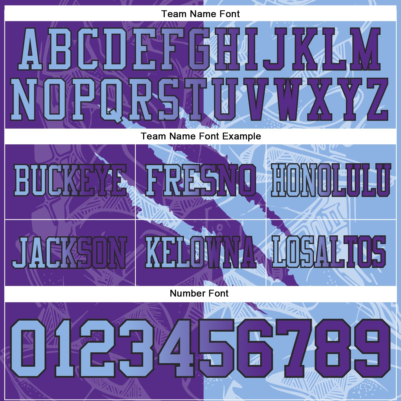 Custom Purple Light Blue-Black Authentic Gradient Fashion Scratch Football Jersey