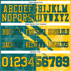 Custom Teal Yellow-Black Authentic Gradient Fashion Scratch Football Jersey